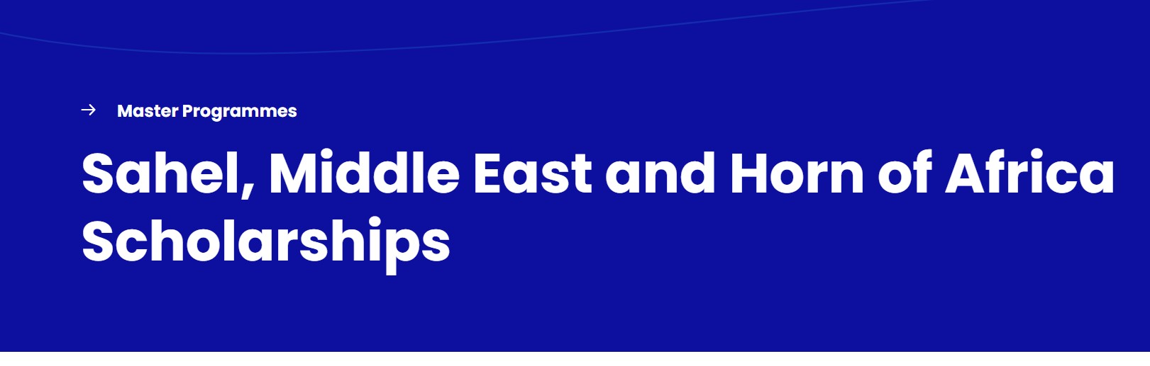 Sahel, Middle East and Horn of Africa Scholarships